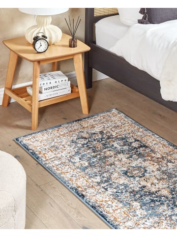 Beliani Kurzflor DVIN in Beige/Blau/Orange - (W) 80 x (L) 150 cm