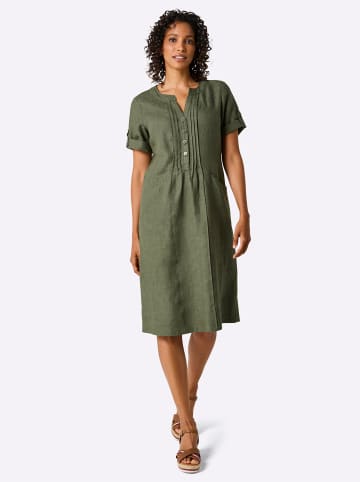 creation L Sommerkleid in khaki-meliert
