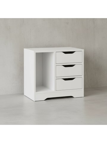 KADIMA DESIGN Nachtkonsole WL5.708 49x50x30 cm Matt 3 Schubladen 1 Ablagefach,
