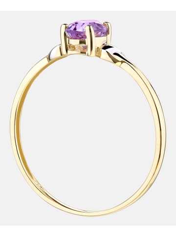 Diamant L'éternel Ring aus 375 Gelbgold mit Amethyst