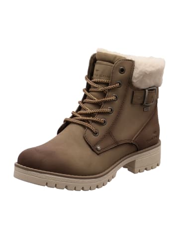 Tom Tailor Schnürboots in Braun