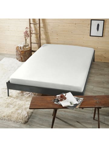 Erwin Müller Interlock-Jersey Spannbettlaken Memmingen in weiß