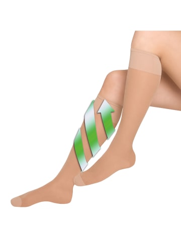 janastyle Stützkniestrümpfe 3 Paar in haut