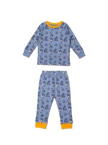 Little Green Radicals Pyjama aus Bio-Baumwolle in Blau