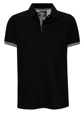 Rusty Neal Kontrast Polo Pique Shirt Regular Fit in Schwarz / Anthrazit