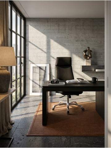 KADIMA DESIGN Bürostuhl PORTO Echt-Leder ergonomisch mit Kopfstütze