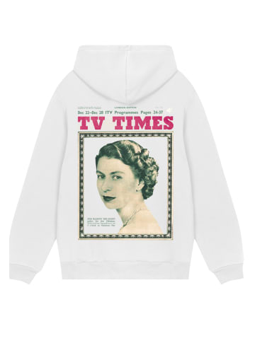 F4NT4STIC Hoodie TV Times Queen Elizabeth II 1957 Cover in off-white