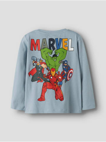 name it Langarmshirt NMMFLINT Marvel in blue fog