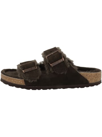 Birkenstock Clogs Arizona Lammfell Veloursleder normal in dunkelbraun