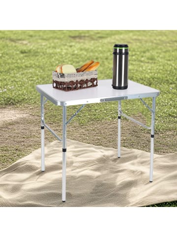 relaxdays Campingtisch in Weiß - (B)75 x (H)70 x (T)55 cm