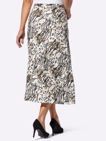 WITT WEIDEN Satin-Rock in ecru-schwarz-bedruckt