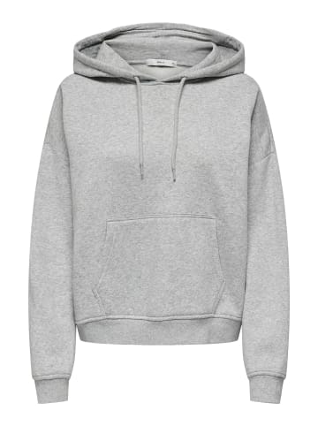 ONLY Kapuzenpullover in Light Grey Melange