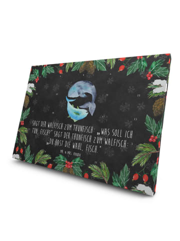 Mr. & Mrs. Panda Tee Adventskalender Walfisch Thunfisch mit Spruch in Kreidetafel
