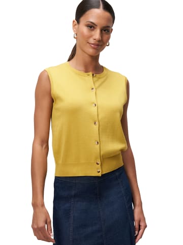 Zero  Feinstrickweste mit Knopfleiste in Oil Yellow