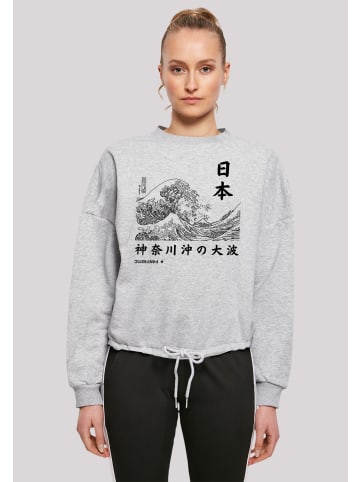 F4NT4STIC Oversize Sweatshirt Kanagawa in grau meliert