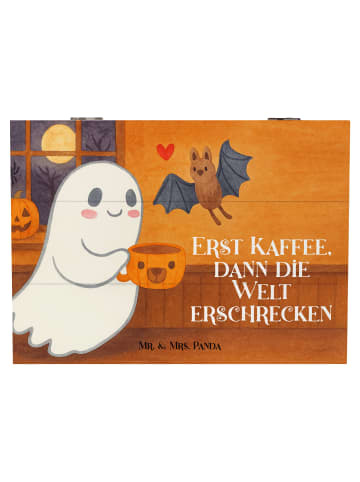 Mr. & Mrs. Panda Kiste Gespenst Kaffee Design mit Spruch in Weiß