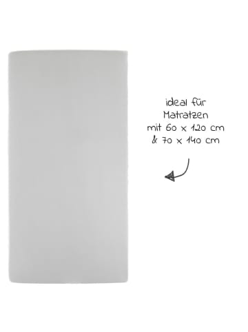 LaLoona 2er Pack Spannbetttuch für Kinderbett 60 in gray,white