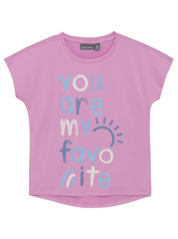 DEVOLD LONG T-SHIRT PRINT S/S BASE LAYER in Pink