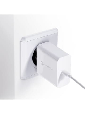 COFI 1453 NETZ-Ladegerät mit USB Typ C - 3A 45W Anschluss mit PD in Weiß
