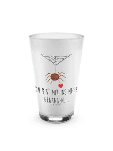 Mr. & Mrs. Panda Glas Bunt Spinne Agathe Liebe mit Spruch in Transparent