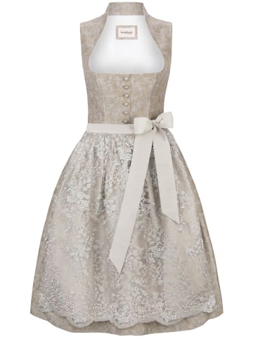 Stockerpoint Midi Dirndl "Claire" in taupe