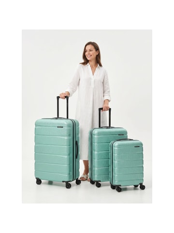 Franky Munich 4.0 4 Rollen Kofferset 3-teilig mit Dehnfalte in mint shiny