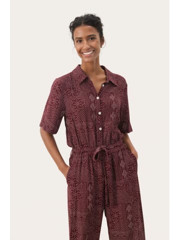 PART TWO Overall TillaPW Gerade Passform in Tawny Port Dot Print