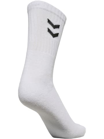 Hummel 6-er Set Sport Freizeit Basic Socken mit Logo in Schwarz-Weiß