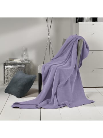 Erwin Müller Baumwolle Wohndecke 2er-Pack in flieder