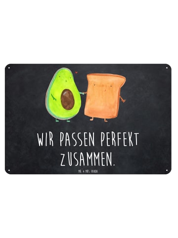 Mr. & Mrs. Panda Blechschild Avocado Toast mit Spruch in Kreidetafel