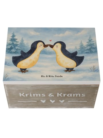 Mr. & Mrs. Panda Box Pinguin Liebe Design ohne Spruch in Weiß