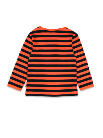 Toby Tiger Langarmshirt mit Gespenster-Applikation in orange
