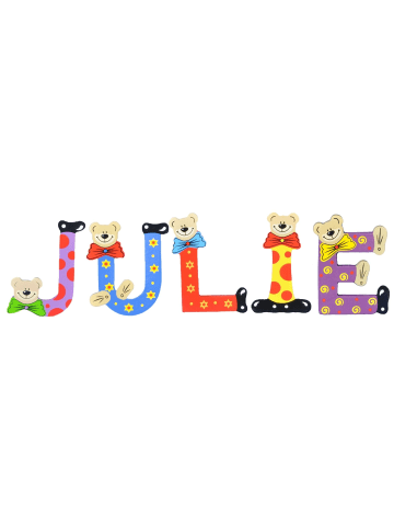 Playshoes Deko-Buchstaben "JULIE" in bunt