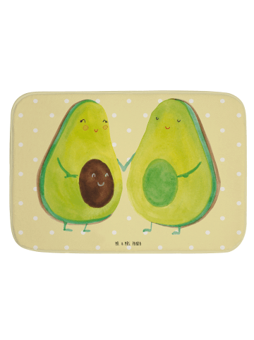 Mr. & Mrs. Panda Badvorleger Avocado Pärchen ohne Spruch in Gelb Pastell