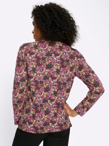 Sieh an! Langarm-Shirt in bordeaux-mauve-bedruckt