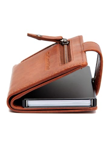 The Chesterfield Brand Barrea Geldbörse RFID Schutz Leder 7 cm in cognac