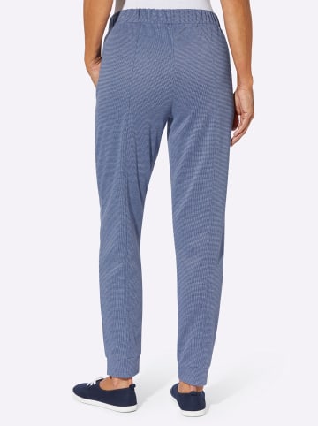 Sieh an! Jerseyhose in jeansblau-ecru-meliert