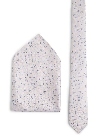 Finshley & Harding London Krawatte in silber weiß - 0001