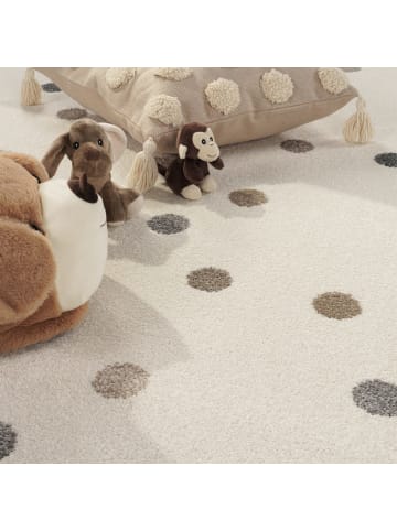 KADIMA DESIGN Kinderteppich Punkte Kinderzimmer in Beige