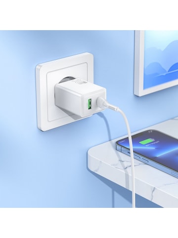 HOCO N71 Ladegerät USB-A & USB-C 30 W PD QC