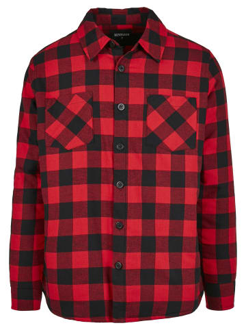 Urban Classics Long Sleeve Shirt in black/red