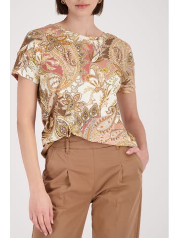 monari T-Shirt mit Paisleymuster in Mocca Gemustert