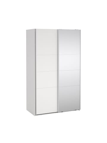 ebuy24 Schiebetürenschrank Catania (2-türig) Weiß 119 x 67 cm