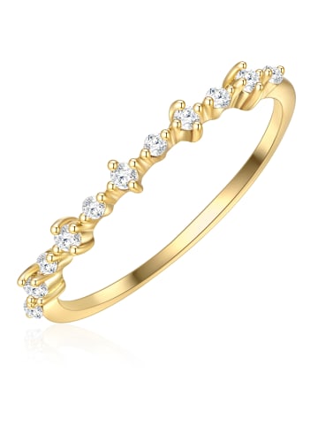 Glanzstücke München Ring aus Sterling Silber mit Zirkonia in gelbgold