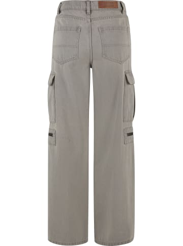 Urban Classics Urban Classics Ladies Loose Utility Denim Pants in lighter dirty washed