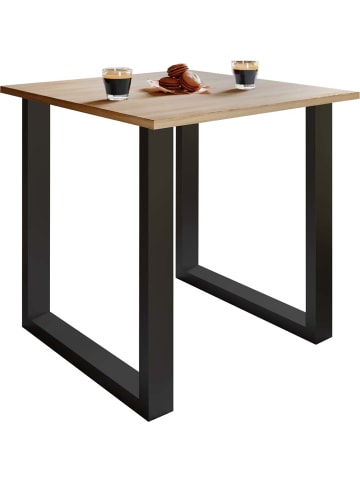 ebuy24 Esstisch XonaU 80x80cm Eiche 80 x 50 cm