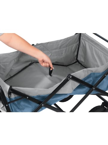 EASYmaxx Bollerwagen faltbar blau/grau  grau