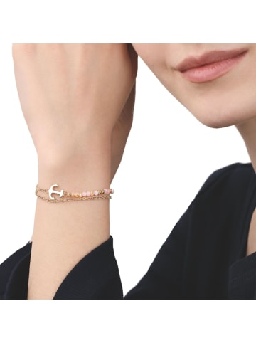 Tom Tailor Armband Edelstahl, IP rose in roséfarben
