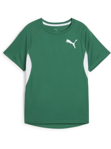 Puma T-Shirt "Y CROSS THE LINE TEE 3.0" in Grün