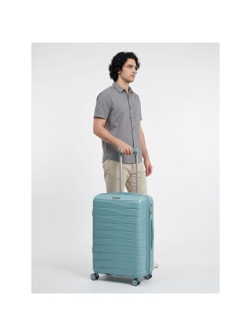 Franky London 4 Rollen Trolley M 65 cm mit Dehnfalte mint green